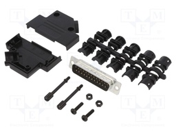 D-Sub; PIN: 25; male; unshielded; straight; soldering; for cable