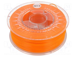 Filament: PET-G; 1.75mm; orange (bright); 220÷250°C; 1kg