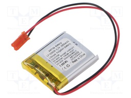 Re-battery: Li-Po; 3.7V; 1050mAh; cables,JST SYP-02T-1 socket