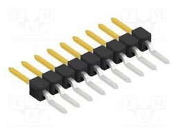 Connector: pin strips; pin header; male; PIN: 9; 2.54mm; SMT; 1x9