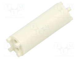 Spacer sleeve; LED; Øout: 6.4mm; ØLED: 3mm,5mm; L: 19.8mm; white