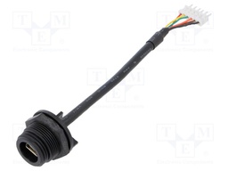 Socket; USB AB mini; USB AB mini socket,6pin plug; PIN: 6; IP68