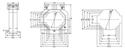 Current transformer; Iout: 1A; Iin: 750A; Ø: 86mm; Cutout: 60x70mm