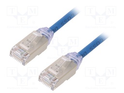 Patch cord; F/UTP,TX6A-28™; 6a; solid; Cu; LSZH; blue; Len: 0.5m