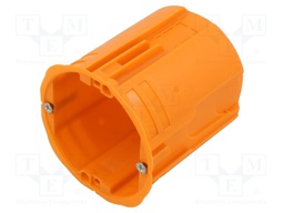Enclosure: junction box; Ø: 62mm; plaster embedded; IP20; orange