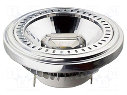 LED lamp; white cold; G53; 12VDC; 12VAC; 1200lm; P: 15W; 40°; 6000K