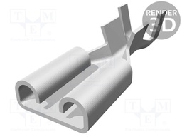 Terminal: flat; 6.3mm; 0.8mm; female; 1÷2.5mm2; crimped; for cable