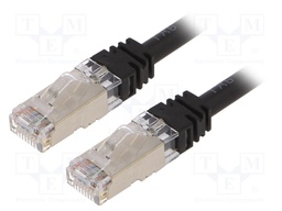 Patch cord; S/FTP,TX6A™ 10Gig; 6a; stranded; Cu; LSZH; black; 26AWG