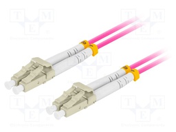 Fiber patch cord; OM4; LC/UPC,both sides; 1m; LSZH; violet