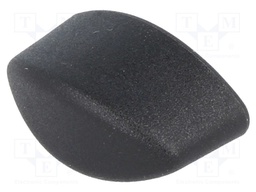 Knob wing; M4; 6mm; H: 11mm; polyamide; black; Boss material: brass