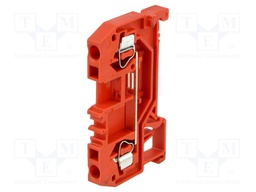 Splice terminal: rail; 0.08÷2.5mm2; ways: 1; terminals: 2; red; 800V