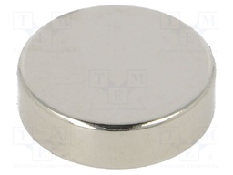 Magnet: permanent; neodymium; 30N; Ø: 14mm; H: 4mm