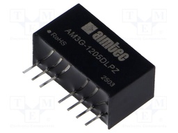 Converter: DC/DC; 3W; Uin: 9÷18V; Uout: 5VDC; Uout2: -5VDC; SIP8; THT
