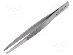 Tweezers; 120mm; Blade tip shape: flat,serrated