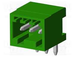 Connector: pluggable terminal block; socket; male; angled; THT