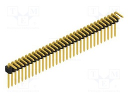 Connector: pin strips; pin header; male; PIN: 32; 1.27mm; THT; 1x32