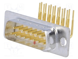 D-Sub; PIN: 15; socket; male; without cover,9,4mm standard; THT