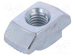 Nut; for profiles; Width of the groove: 10mm; steel; zinc