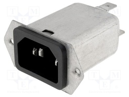 Connector: AC supply; socket; male; 6A; 250VAC; IEC 60320; -25÷85°C
