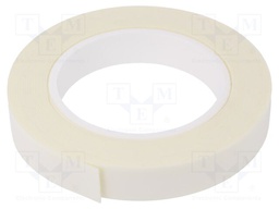 Tape: fixing; W: 19mm; L: 5.5m; Thk: 1mm; two-sided adhesive; white