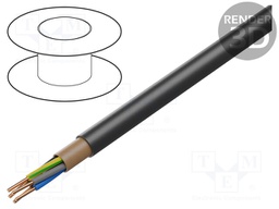 Wire; NYY; round; stranded; Cu; 5G50mm2; PVC; black; 0.6/1kV