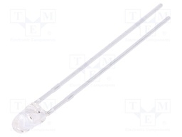 LED; 3mm; green; 200÷500mcd; 30°; Front: convex; No.of term: 2