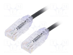 Patch cord; TX6-28™,U/UTP; 6; stranded; Cu; LSZH; black; Len: 2m