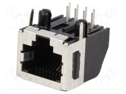 Socket; RJ45; PIN: 8; Cat: 3; shielded,with panel stop blockade