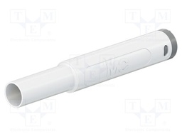 Connector: 4mm banana; plug; 32A; 1kV; white; insulated; 2.5mm2