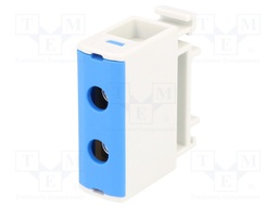 Splice terminal: rail; 2.5÷35mm2; ways: 1; terminals: 2; blue; TS35