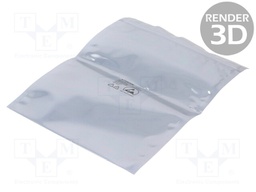Protection bag; ESD; L: 457mm; W: 356mm; Thk: 76um; IEC 61340-5-1