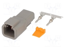 Connector: wire-wire; DTP; plug; male; Size: 12; 2÷4mm2; PIN: 2; IP68