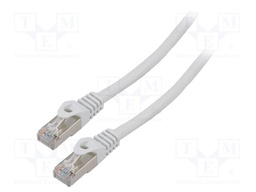 Patch cord; F/UTP; 6; stranded; CCA; PVC; grey; 3m; 26AWG; Cores: 8