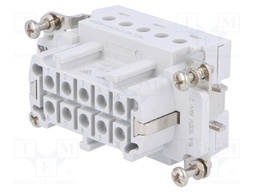 Connector: HDC; female; HTS HE; PIN: 10; 10+PE; size 4; 16A; 400V