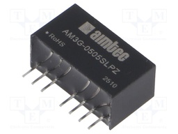 Converter: DC/DC; 3W; Uin: 4.5÷9V; Uout: 5VDC; Iout: 500mA; SIP8; THT