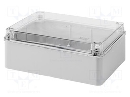 Enclosure: junction box; wall mount; plastic; grey