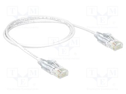 Patch cord; U/UTP; Cat: 6; RJ45 plug,both sides; Cu; 1m; LSZH; white