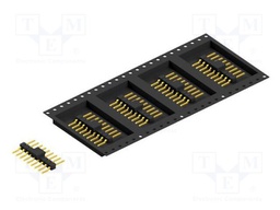 Connector: pin strips; pin header; male; PIN: 9; 2.54mm; SMT; 1x9