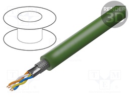 Wire; ETHERLINE® TORSION,SF/UTP; 1x4x22AWG; 5e; stranded; Cu; PUR