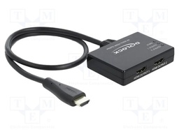 Splitter; HDMI 2.0; 3D,4K,HDCP 1.4,HDCP 2.2,HDR,UHD 2160p; 0.6m