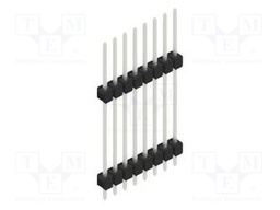 Connector: pin strips; pin header; male; PIN: 8; 2.54mm; THT; 1x8