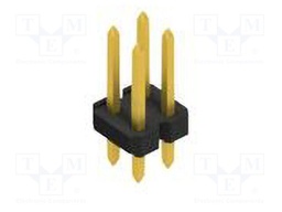 Connector: pin strips; pin header; male; PIN: 4; 2.54mm; THT; 2x2