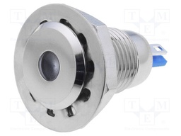 Indicator: LED; flat; 24VDC; Cutout: Ø12mm; IP67; for soldering