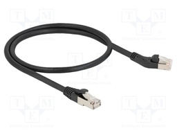 Patch cord; S/FTP; Cat: 6a; RJ45 plug,RJ45 left angled plug; 0.5m