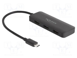 Splitter; 4K,DSC,HDCP 1.4,HDCP 2.2,HDR,UHD 2160p; 0.15m; black