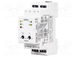 Voltage monitoring relay; for DIN rail mounting; CK; SPDT x2