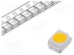 LED; SMD; 3528,PLCC2; white warm; 1800÷2300(typ)-3550mcd; 3000K