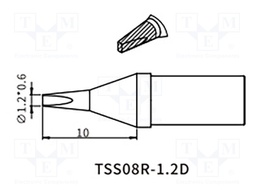 Tip; chisel; 1.2mm; QUICK-TS8