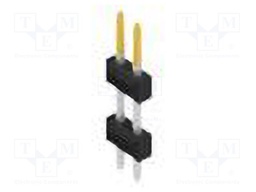 Connector: pin strips; pin header; male; PIN: 2; 2.54mm; THT; 2x1