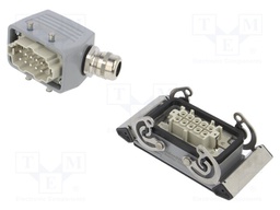 Connector: HDC; male + female; plug + socket; HE; PIN: 10; 10+PE